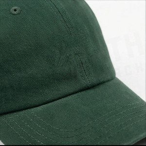 Gorra de Béisbol Verde de 6 Paneles, Ajustable, Unisex, Informal, de Algodón, Color Sólido, Estilo Lavado - Product Image 5
