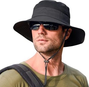 Chapeau de soleil unisexe à large bord avec sangle réglable, maille respirante, couleur unie, pour la plage, l'été, décontracté, pour adultes - Product Image 5