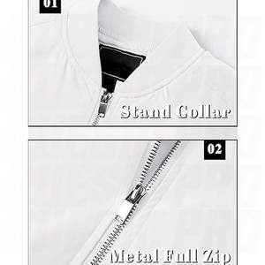 เสื้อแจ็คเก็ตบอมเบอร์ฤดูหนาวสำหรับผู้ชายแบบมีซิปปิด ปรับแต่งได้ตามต้องการ สไตล์สตรีทแวร์และเสื้อแจ็คเก็ตบอมเบอร์สำหรับทำงาน แจ็คเก็ตบอมเบอร์กันลมสำหรับผู้ชาย - Product Image 5