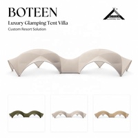 Tente de camping de luxe BOTEEN 950G avec film extensible, construction de tente de luxe, tente à structure en acier galvanisé