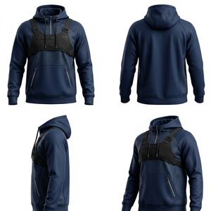 Sudadera Táctica Modular de Lujo para Invierno, Estilo Urbano, 100% Algodón, Felpa, Color Liso, Personalizable, Esencial - Product Image 6