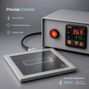 Digital Microscope Heating Plate with Precision Temperature Control | Laboratory Glass <b>Heater</b> for Research Microscopy Equipments - Product Image 3
