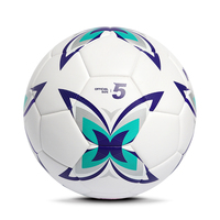 Ballon de football personnalisé avec logo, taille 5, en TPU, cuir PVC PU, cousu à la machine pour l'entraînement sportif