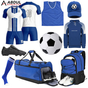 ชุดฟุตบอลทันสมัย เสื้อและกางเกงขาสั้น ผ้าระบายอากาศได้ดี เหมาะสำหรับการฝึกซ้อม การแข่งขัน และการเล่นกีฬาแบบทีม - Product Image 1