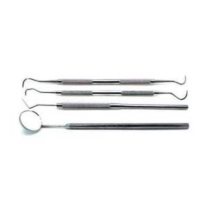 Kit de Instrumentos Dentales de Acero Inoxidable de 3 Piezas, Cirugía Oral Manual, Incluye Espejo de Examen, Pinzas y Sonda, por Dentavex - Product Image 3