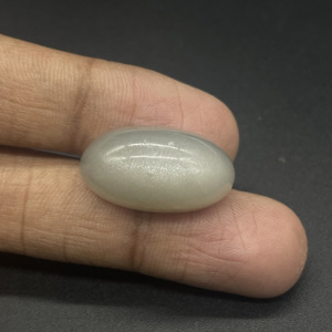 Pierre de lune naturelle grise, taille ovale, cabochon poli, pierre précieuse en vrac pour bague ou pendentif faits à la main - Product Image 2