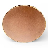 Plateau de service en bois personnalisé avec motif bleu, plateau rond pour le thé et le café