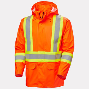 Chaqueta de Seguridad Reflectante Naranja con Cremallera, Hecha de Poliéster, Ropa de Trabajo, Cortavientos, Chaquetas de Alta Visibilidad - Product Image 1