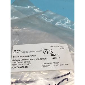 AMAT 0020-38555 PLATE, COOLDOWN PEDESTAL, RTP - Equipo y piezas de semiconductores de confianza de Trusted Global Legacy - Product Image 1