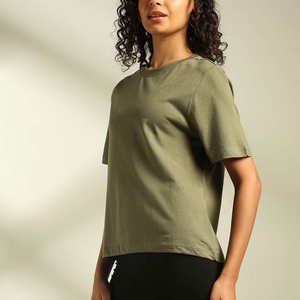 Camiseta Corta Ecológica para Mujer, Informal, de Manga Corta, Transpirable, para Primavera - Product Image 2