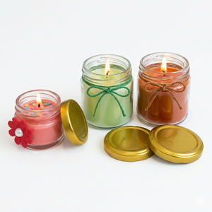 Velas en Frascos de Vidrio para Decoración del Hogar - Navidad, Pascua, Cumpleaños y Día de San Valentín - Product Image 4