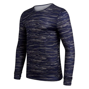 T-shirt à manches longues en coton pour homme, col rond, décontracté, idéal pour le printemps - Product Image 1
