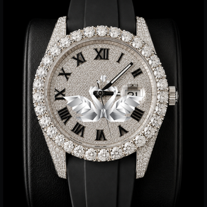 Custom Made Moissanite Diamond Watch Men Luxury Full Stone Setting Wristwatch - Product Image 1