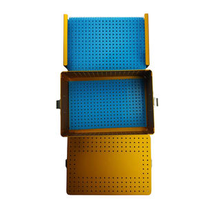 Customized Color High Quality Surgical Instruments Sterilization Tray Box Stainless Steel Reusable Pentax Sterilization box CE - Product Image 5