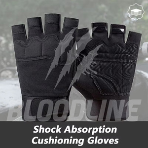 Gants en cuir BLOODLINE, longueur poignet, doublure en fausse fourrure, thermiques, style sportif pour l'hiver et l'extérieur, pour usage quotidien - Product Image 3