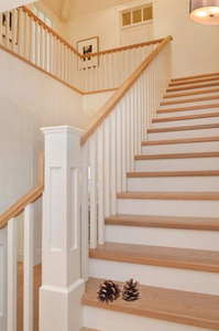 Capuchon d'angle à 90 degrés en bois massif de peuplier pour rampe d'escalier, design traditionnel pour escalier domestique et balcon - Product Image 6
