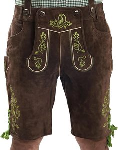กางเกงหนังปักลายสไตล์วินเทจไซส์ใหญ่สำหรับผู้ชาย |   กางเกงขาสั้นหนังสไตล์บาวาเรียนแบบโบราณ |   ชุดทำมือสำหรับเทศกาลอ็อกโทเบอร์เฟสต์ - Product Image 2