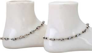 Chaîne de cheville en argent sterling 925 brillant avec cristaux - Bijou délicat pour femmes et jeunes filles, idéal pour les mariages et les fêtes - Product Image 2