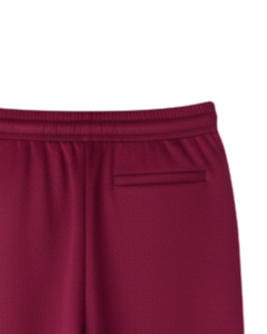 กางเกงวอร์มขายาวสีแดงไวน์สำหรับผู้หญิง เอวยางยืด มีเชือกผูก กางเกงลำลองทรงหลวม รับผลิตตามแบบ OEM ขายส่งจำนวนมากจากโรงงาน - Product Image 6