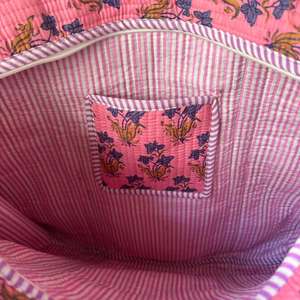 Sac fourre-tout d'été matelassé 100 % coton robuste et écologique, réutilisable, capacité 10 kg, avec fermeture éclair, sac à bandoulière élégant pour le shopping - Product Image 3