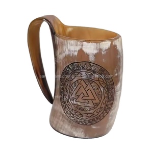 แก้วมักลายวัวฮอร์นขัดมันของแท้จากงานหัตถกรรมของ saniya แก้วมักใช้ดื่มแบบไวกิ้งแก้วมักสไตล์สัตว์ต่างๆราคาไม่แพง - Product Image 4