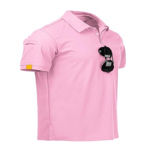 Vente en gros de t-shirts de golf pour hommes avec logo personnalisé, polos de golf unis - Product Image 2