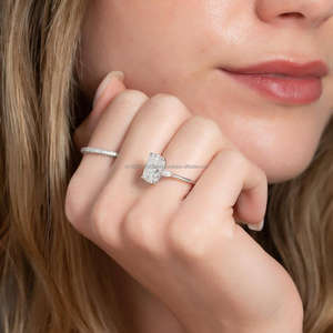 IGI/GIA Lab Grown Cut Diamond Vintage 14k jaune mariage/bague de fiançailles unisexe or blanc fin pour anniversaire fête-digne - Product Image 3