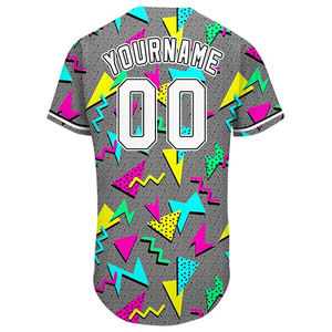 เสื้อเบสบอลแบบสั่งทำคุณภาพพรีเมียมสำหรับผู้ชาย เสื้อซอฟต์บอล เสื้อกีฬาแบบทีม เสื้อเชิ้ตติดกระดุม เสื้อตาข่าย - Product Image 3