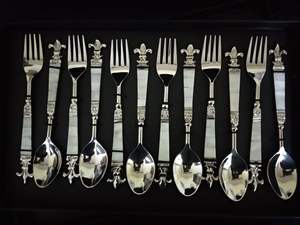 Simple & Elegant Stainless Steel Flatware <b>Set</b> Silverware Cutlery <b>Set</b> Designer Handle High Quality Hand Polished Flatware <b>Set</b> - Product Image 2
