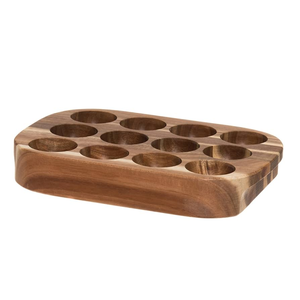 Bandeja para Huevos de Madera con Acabado Natural, Diseño Nuevo y Duradero, Porta Huevos Rústico de Madera, Apto para Refrigerador de Cocina - Product Image 5