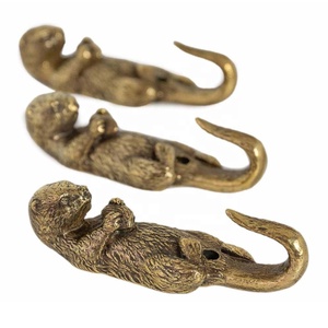 Nouvelle Arrivée Crochets Muraux en Laiton Massif Faits à la Main en Forme d'Animaux pour Clés, Serviettes, Vêtements, Écharpes, Sacs et Décoration de Ferme - Product Image 3