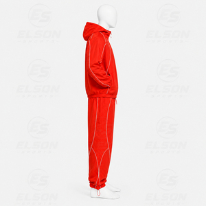 Survêtement coupe-vent respirant en polyester/coton imprimé sur mesure, 2 pièces, avec veste réfléchissante et pantalon de jogging - Product Image 4