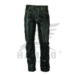 Pantalones de Cuero Negros Personalizados para Hombre, de Alta Demanda, Cintura Alta, Estilo Casual, Transpirables, Ajustados, Tipo Cintura Media, Rectos, para Invierno - Product Image 1