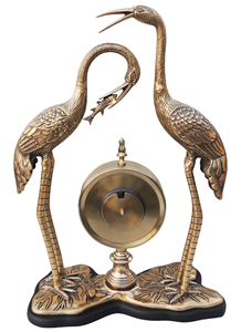 Elegante Reloj de Cuarzo de Latón con Diseño Único de Dos Grúas, Reloj Decorativo de Mesa, Reloj de Lujo para Decoración de Hogar, Oficina y Sala de Estar - Product Image 5
