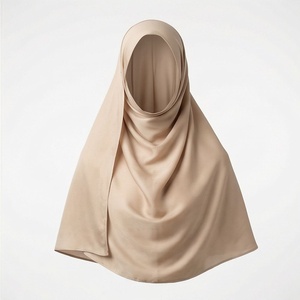 Women Solid Color Polyester Hijab Chiffon Skin-Friendly Daily Wear Middle East Ethnic Scarf Shawl - Product Image 1