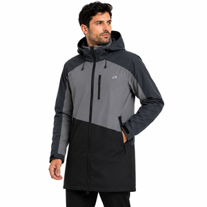 Hooded Color Block Waterproof Parka Men's <b>Jackets</b> Breathable Urban Commuter Outerwear Unisex Private Label Supplier - Product Image 2
