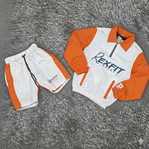 Conjunto Deportivo Rexfit, Chaqueta Cortavientos con Cierre Completo y Pantalones Cortos para Hombre, con Logotipo Personalizado, Venta al Por Mayor - Product Image 4