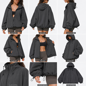 Chaqueta Safari Oversize Unisex Personalizada, Transpirable, Ecológica, con Cierre de Nylon, Estilo Bomber Formal para Exteriores, Resistente al Viento, OEM ODM - Product Image 5