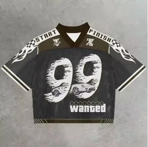 Camiseta Deportiva Retro de Malla para Hombre, Estilo Oversize con Número de Fútbol, Gráfico Casual, Hip Hop, Streetwear - Product Image 1