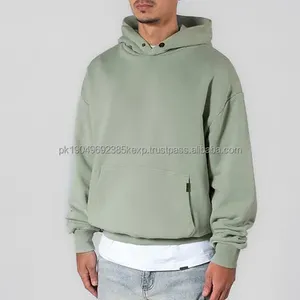 ODM Vente en gros de sweats à capuche pour hommes, impression de logo en relief de poids élevé, streetwear surdimensionné, sweat à capuche à coupe régulière pour hommes - Product Image 4