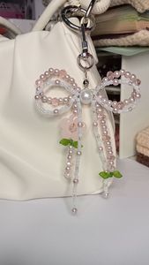 Handmade Embroidery Beaded Keychain with Vibrant Floral Beads Luxury <b>Key</b> <b>Ring</b> <b>Bag</b> Accessory for Women and Girls - Product Image 4