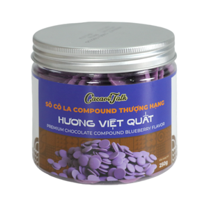 Vente en gros OEM personnalisé de haute qualité Halal Vietnam Premium Myrtille Chocolat composé Bouton 1KG 5KG 10KG Cacao Talk - Product Image 6