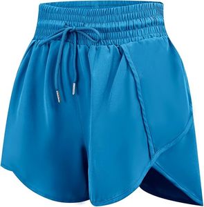 Best Summer Sale Women's Mid Elastic Waist Sporty Running Shorts Lightweight Athletic Training Gym Drawstring Casual Wear - Product Image 1