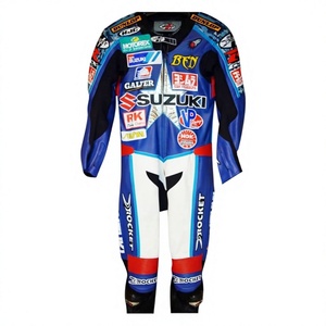 Traje de Carreras Ben Spies Suzuki 1 Pieza de Cuero Vacuno/Canguro para Moto de Pista/Conducción/Monos/Traje para Motociclista Profesional - Product Image 1