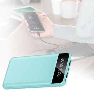 Batterie externe portable ultra-mince 10000 mAh avec 2 ports de sortie USB, lampe torche LED et câble de charge par Com - Product Image 4