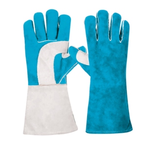 Gants de sécurité industriels robustes en cuir de vachette renforcé, longs gants de soudage résistants à la chaleur, protection des mains - Product Image 4
