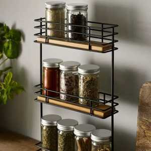Expandable Metal Spice Rack Organizer 4 Tier Step Shelf Countertop <b>Storage</b> Riser <b>Kitchen</b> Cabinet Pantry Seasoning Jar Holder - Product Image 6