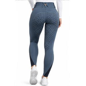 Pantalones de equitación para mujer, corte ajustado, agarre de silicona, entrenamiento, personalizados, cintura alta, elásticos, de alto rendimiento - Product Image 2