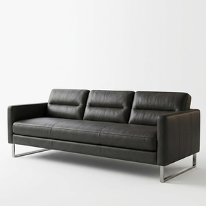 Muebles de Sala de Estar de Primera Calidad, Sofá de Cuero Genuino de 3 Plazas, Cómodo Sofá para Espacios Interiores Modernos, Sofás para Sala de Estar - Product Image 2