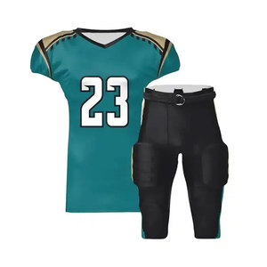Uniforme de football américain personnalisé en mesh 100% polyester Econex, taille plus, col en V, manches courtes, ajustable pour homme - Product Image 4